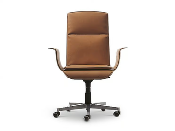 WING - Leather executive chair with armrests by i 4 Mariani - view 2